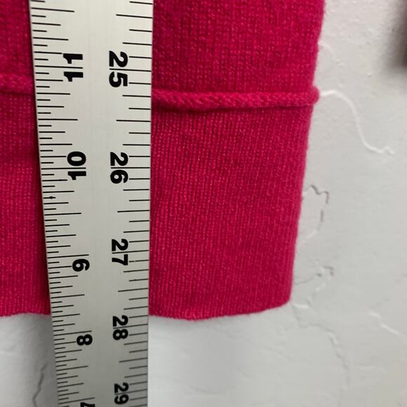Just Cashmere by Forte Cardigan Womens Small Pink V-Neck Button Up Sweater - Picture 7 of 11